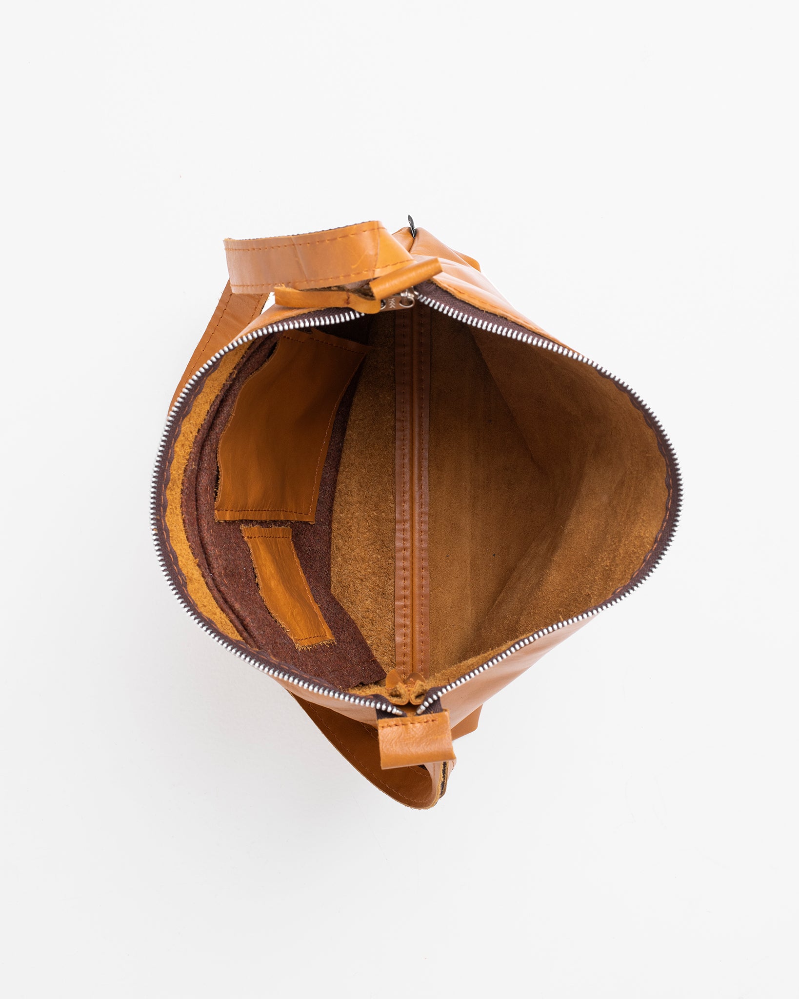 Leather Shoulder Bag "Anet L" - Caramel