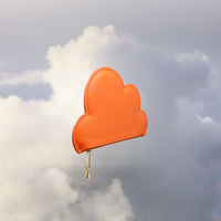 Leather Cloud Purse - Orange