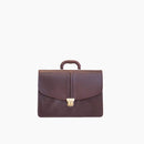 Leather Briefcase No. 99 - Dark Brown