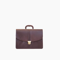 Leather Briefcase No. 99 - Dark Brown