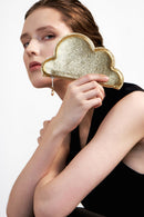 Leather Cloud Purse - Gold