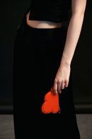 Leather Cloud Purse - Orange