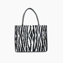 Large Leather & Silk Tote Bag - Gillian