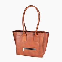 Leather Handbag No. 35-29 - Cognac